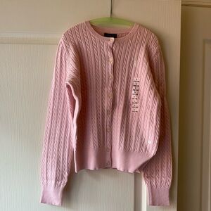 Pink Cardigan Polo Ralph Lauren Girls Sz L (12-14)